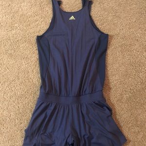 Adidas jumpsuit comes with shorts under and a bra
